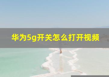 华为5g开关怎么打开视频