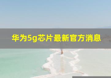 华为5g芯片最新官方消息