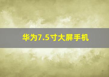 华为7.5寸大屏手机