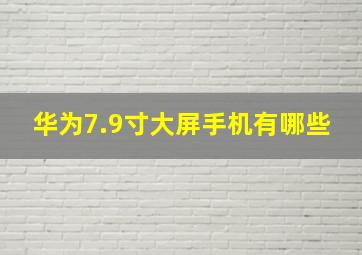 华为7.9寸大屏手机有哪些