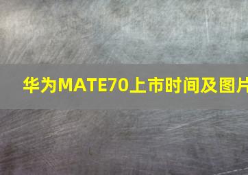 华为MATE70上市时间及图片