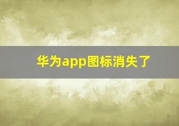 华为app图标消失了