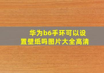 华为b6手环可以设置壁纸吗图片大全高清