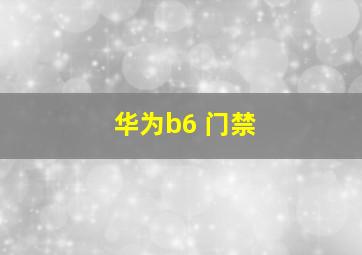 华为b6 门禁