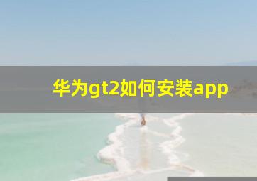 华为gt2如何安装app