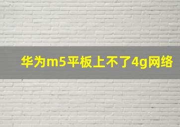 华为m5平板上不了4g网络