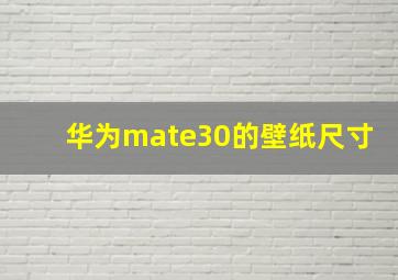 华为mate30的壁纸尺寸