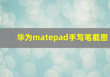 华为matepad手写笔截图