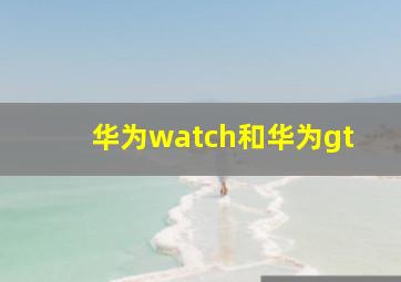 华为watch和华为gt