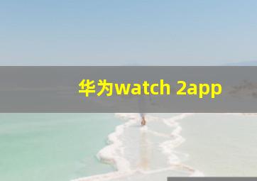 华为watch 2app