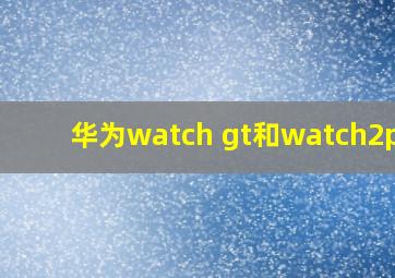 华为watch gt和watch2pro