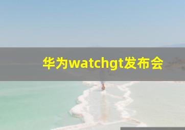 华为watchgt发布会