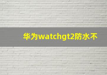 华为watchgt2防水不