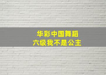 华彩中国舞蹈六级我不是公主