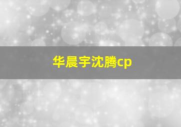 华晨宇沈腾cp