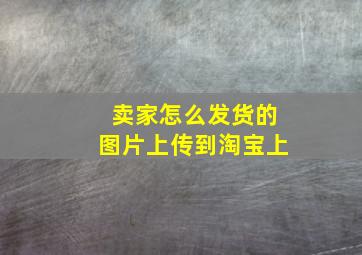 卖家怎么发货的图片上传到淘宝上