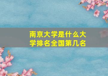 南京大学是什么大学排名全国第几名