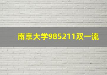 南京大学985211双一流