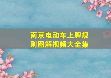 南京电动车上牌规则图解视频大全集