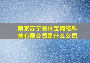 南京苏宁易付宝网络科技有限公司是什么公司