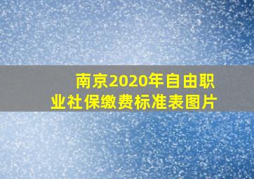 南京2020年自由职业社保缴费标准表图片