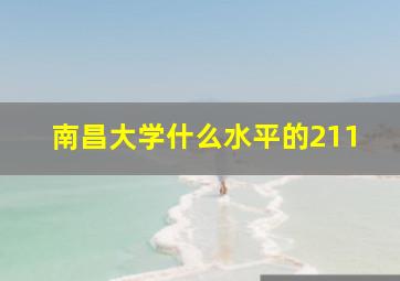 南昌大学什么水平的211