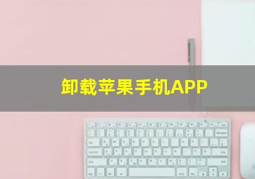 卸载苹果手机APP