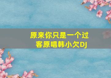 原来你只是一个过客原唱韩小欠DJ