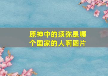 原神中的须弥是哪个国家的人啊图片