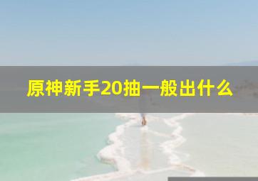 原神新手20抽一般出什么