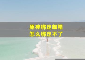 原神绑定邮箱怎么绑定不了