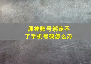 原神账号绑定不了手机号码怎么办