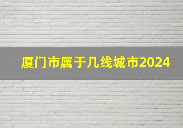 厦门市属于几线城市2024