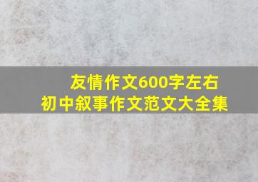 友情作文600字左右初中叙事作文范文大全集