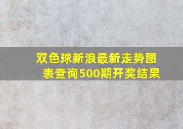 双色球新浪最新走势图表查询500期开奖结果