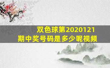 双色球第2020121期中奖号码是多少呢视频