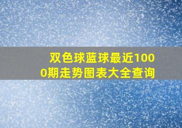 双色球蓝球最近1000期走势图表大全查询