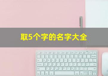 取5个字的名字大全