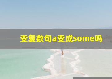 变复数句a变成some吗