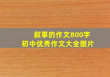 叙事的作文800字初中优秀作文大全图片