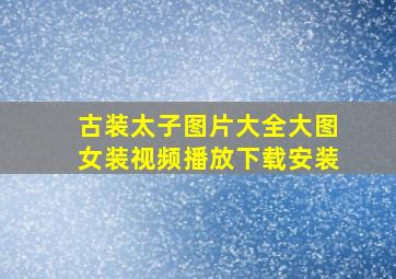 古装太子图片大全大图女装视频播放下载安装