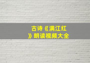 古诗《满江红》朗读视频大全