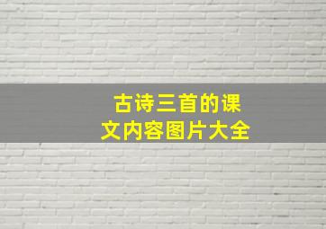 古诗三首的课文内容图片大全