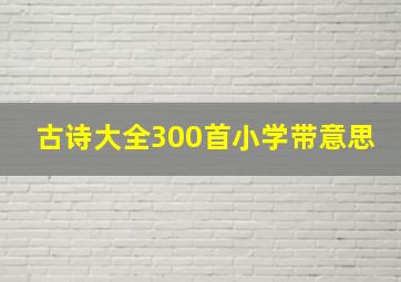 古诗大全300首小学带意思