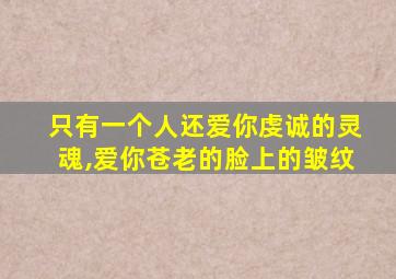 只有一个人还爱你虔诚的灵魂,爱你苍老的脸上的皱纹