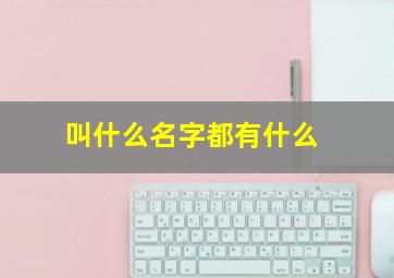 叫什么名字都有什么