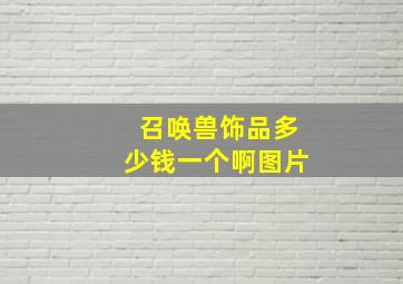 召唤兽饰品多少钱一个啊图片