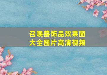 召唤兽饰品效果图大全图片高清视频