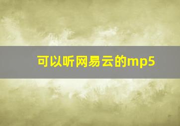 可以听网易云的mp5