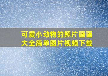 可爱小动物的照片画画大全简单图片视频下载